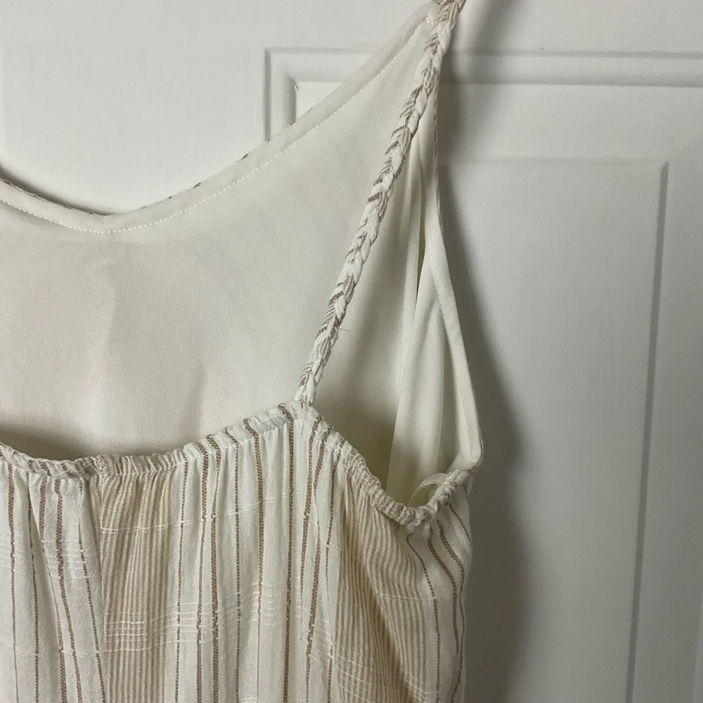Knox Rose Stripe Maxi Dress Size Large New Tan - Picture 5 of 7